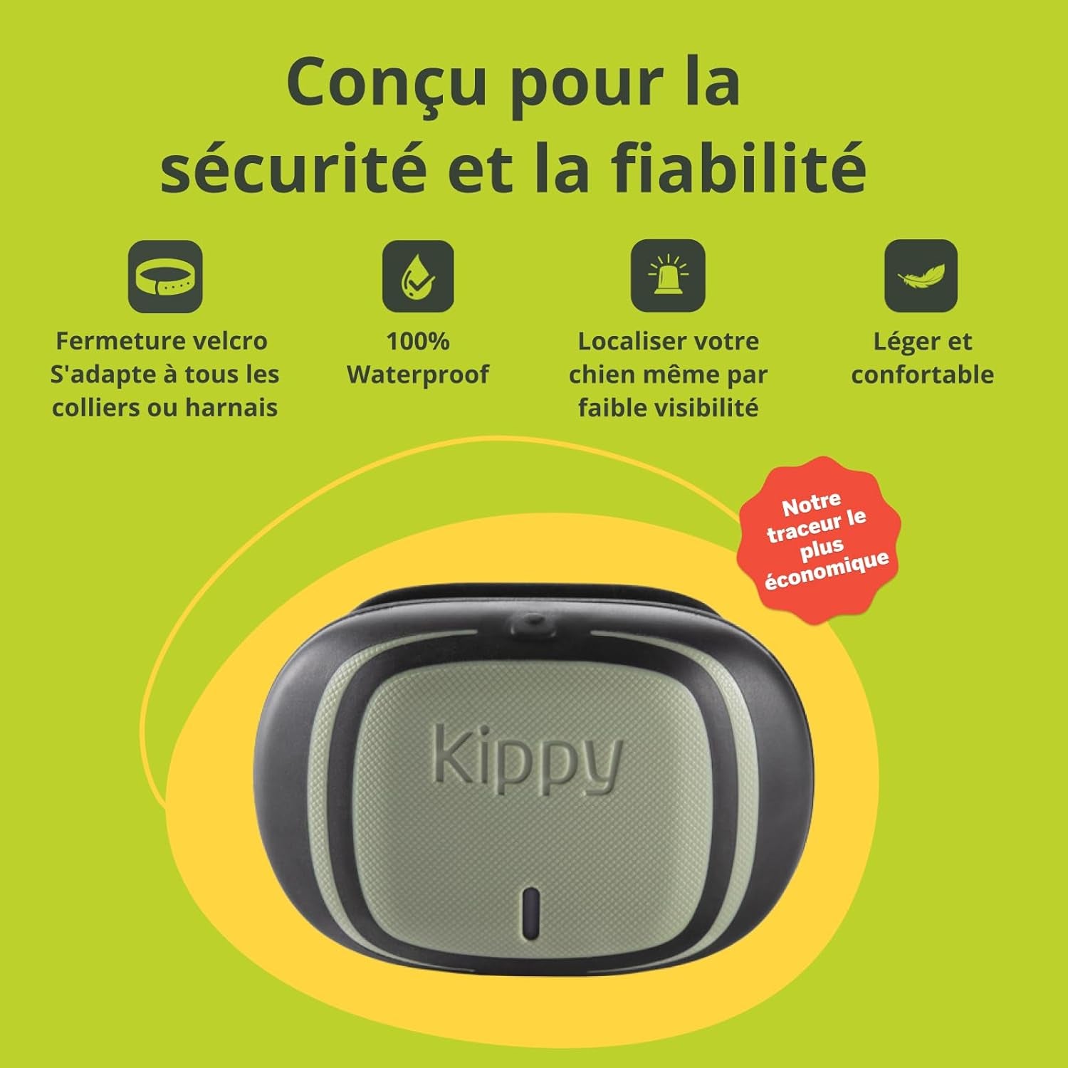Collier GPS Chat, Chien Evo - GPS Chien, Chat Satellite Étanche - Traceur GPS Chien, Chat De Santé Et D'Activité - Localisateur Avec Alertes Instantanées Et LED - Vert